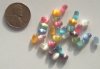 30 6x4mm Oval Rainbow Mix Fiber Optic